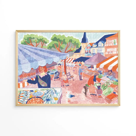 Puzzle 1000 pièces : Place du Marché Aparté.