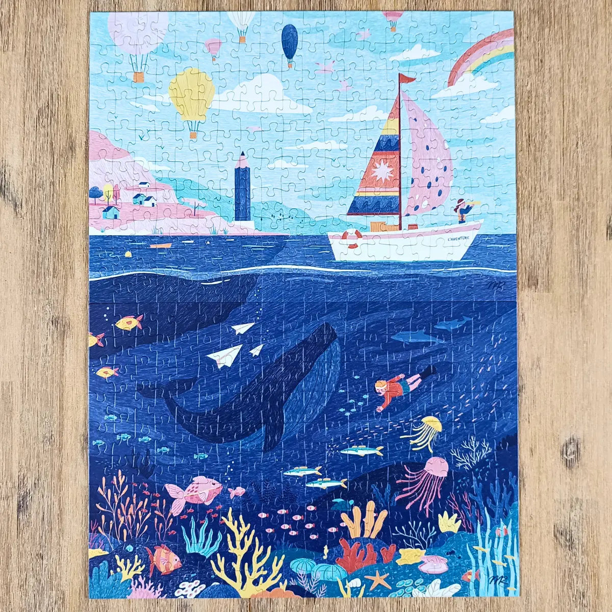 Pack 2 puzzles 200 pièces : l'Aventure Enchantée + Plongée Colorée