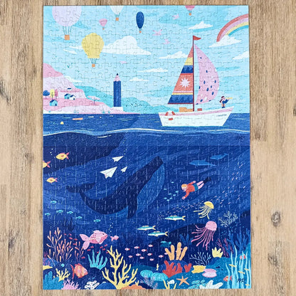 Pack 2 puzzles 200 pièces : l'Aventure Enchantée + Plongée Colorée