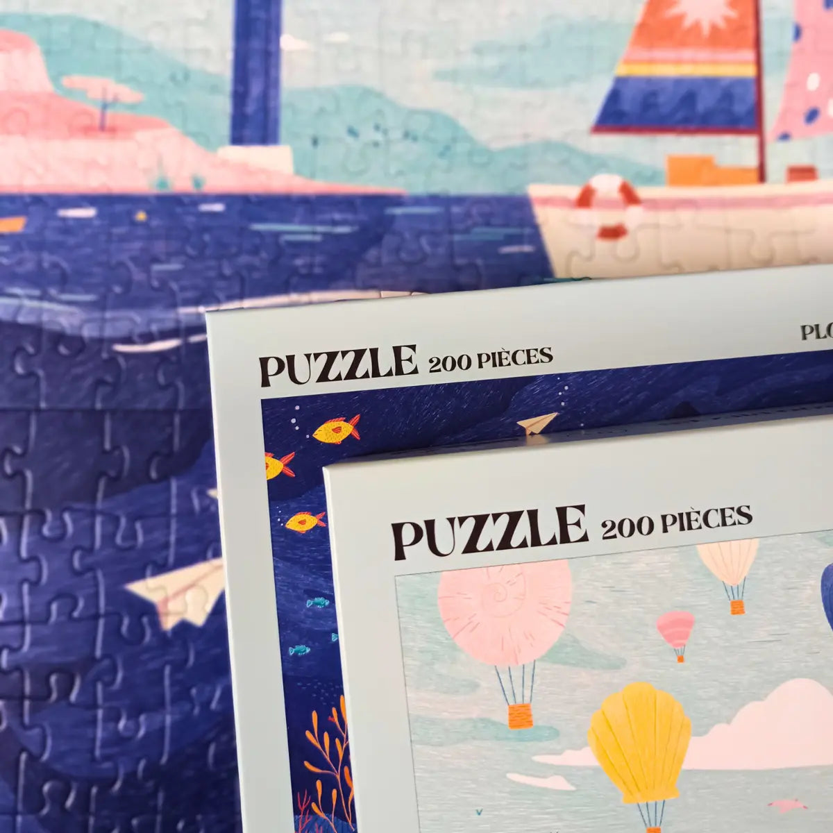 Pack 2 puzzles 200 pièces : l'Aventure Enchantée + Plongée Colorée