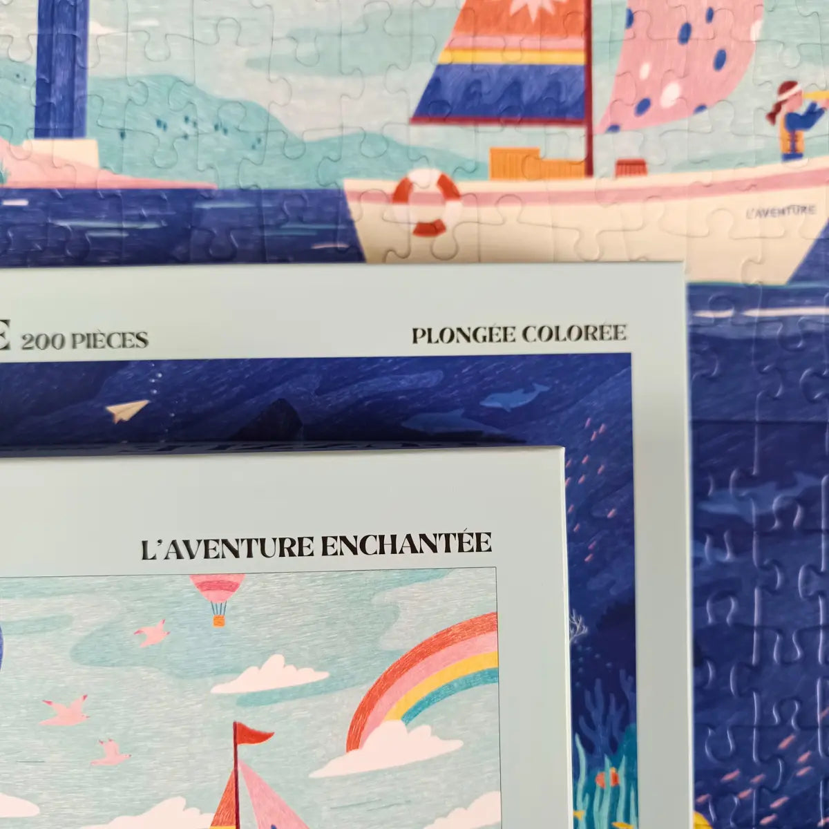Pack 2 puzzles 200 pièces : l'Aventure Enchantée + Plongée Colorée