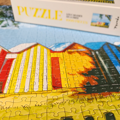 Puzzle 1000 pièces : Les Cabanes de la Brée