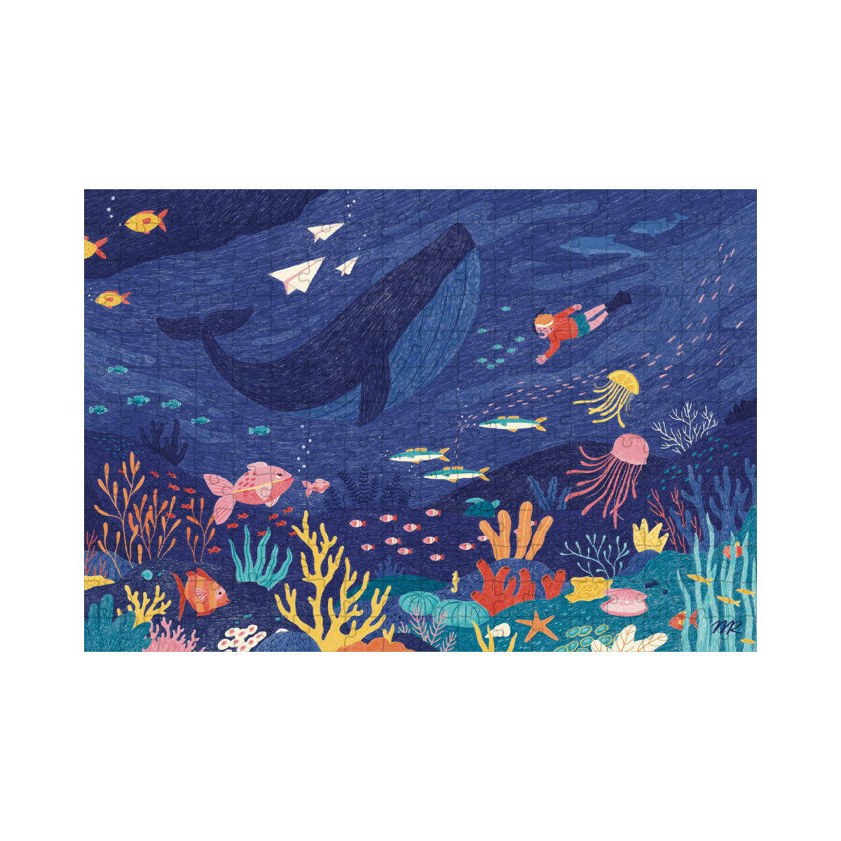 Puzzle 200 pièces : Plongée Colorée