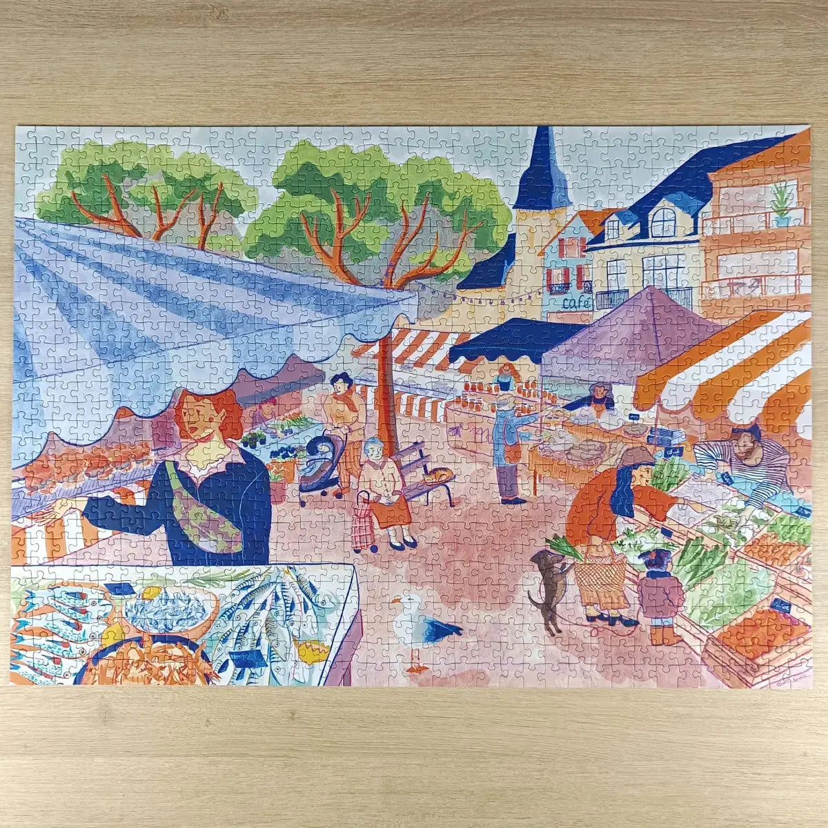 Puzzle 1000 pièces : Place du Marché Aparté.