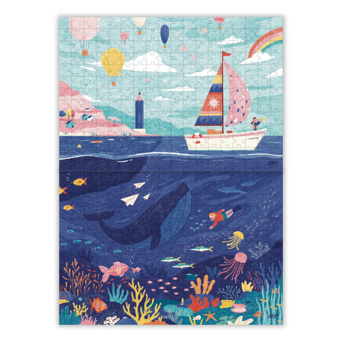 Pack 2 puzzles 200 pièces : l'Aventure Enchantée + Plongée Colorée