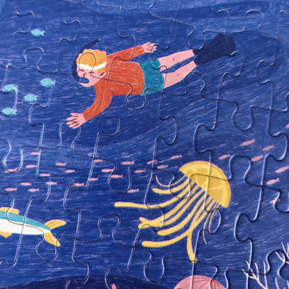 Pack 2 puzzles 200 pièces : l'Aventure Enchantée + Plongée Colorée