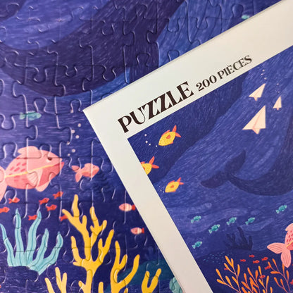 Puzzle 200 pièces : Plongée Colorée