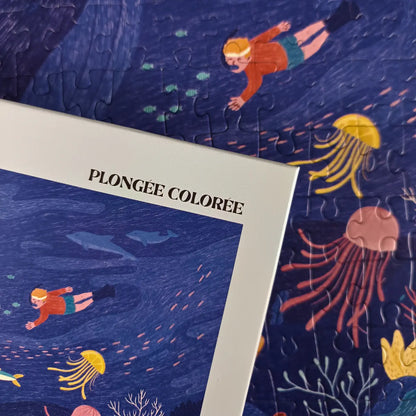 Puzzle 200 pièces : Plongée Colorée