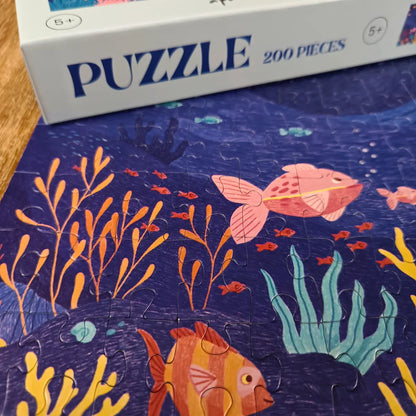 Puzzle 200 pièces : Plongée Colorée
