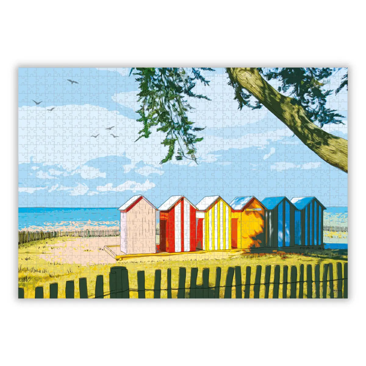 Puzzle 1000 pièces : Les Cabanes de la Brée
