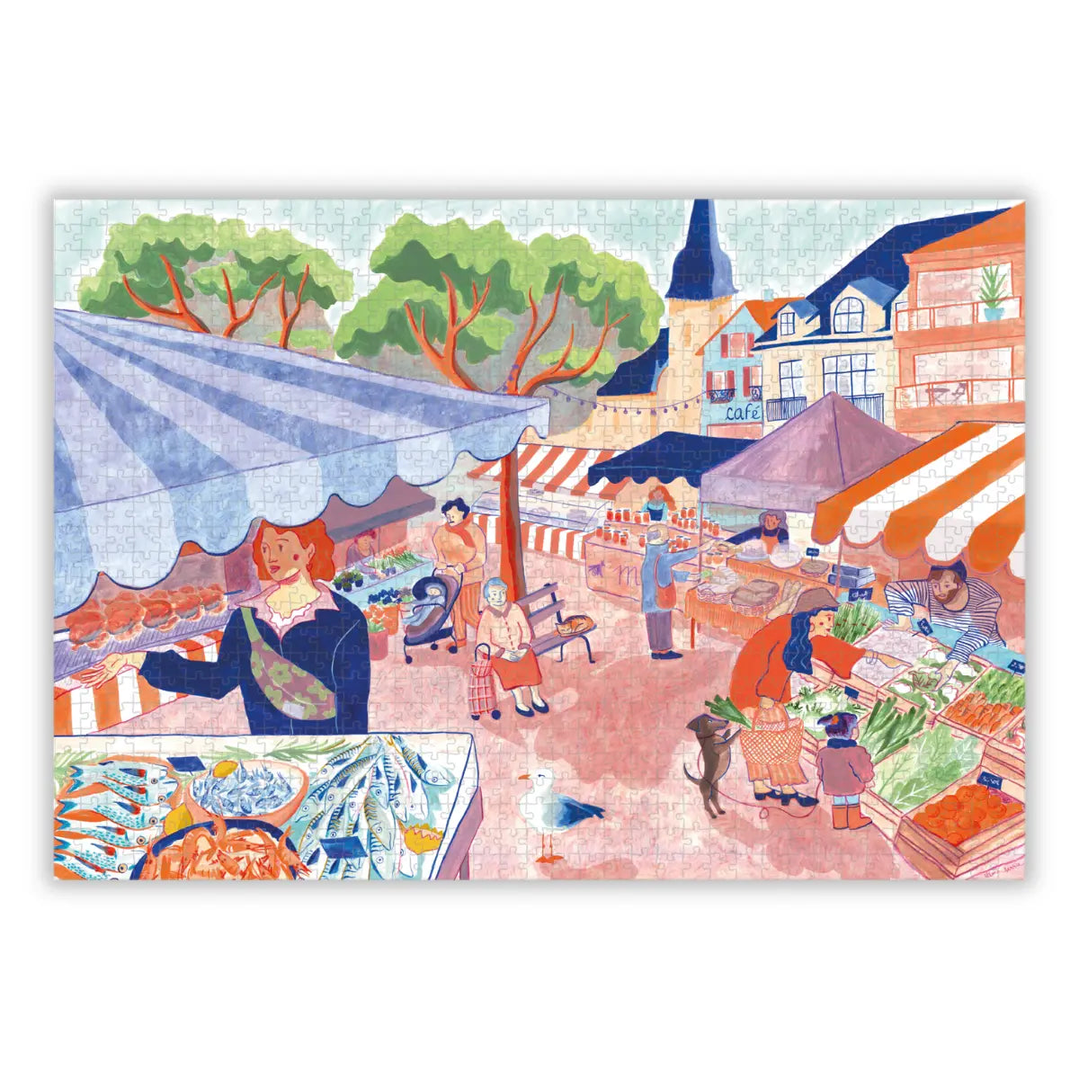 Puzzle 1000 pièces : Place du Marché